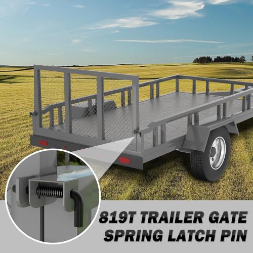 819T Trailer Gate Spring Latch Kit 2 Pack Trailer Gate Pins Heavy Duty Trailer Gate Latch Repair Kit for Carry-On Utility Trailers