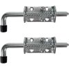 Steel Spring Pin Latch Lock Assembly 1/2" 2 Pack Spring Bolt Latch for Utility Trailer Gate, Barn Door, Heavy Duty Electroplating