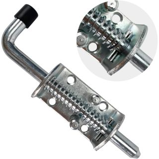 Steel Spring Pin Latch Lock Assembly 1/2" 2 Pack Spring Bolt Latch for Utility Trailer Gate, Barn Door, Heavy Duty Electroplating