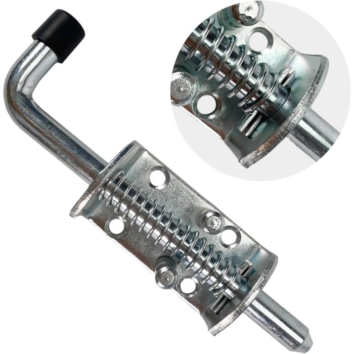 Steel Spring Pin Latch Lock Assembly 1/2" 2 Pack Spring Bolt Latch for Utility Trailer Gate, Barn Door, Heavy Duty Electroplating