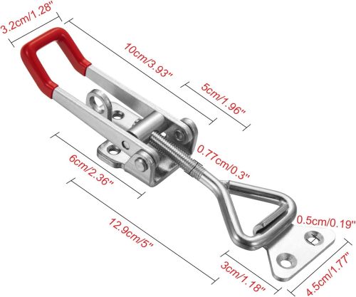 Heavy Duty Adjustable Toggle Latch Clamp 4003 Style 1320Lbs Holding Capacity Large Hasp Clamp For Smoker ToolBox Case Industrial EquiIpment and More (7.5inch)