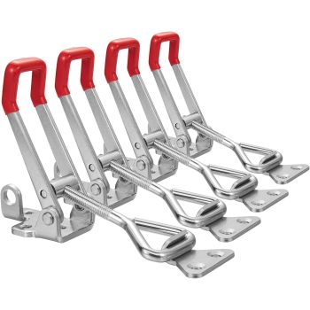 Heavy Duty Adjustable Toggle Latch Clamp 4003 Style 1320Lbs Holding Capacity Large Hasp Clamp For Smoker ToolBox Case Industrial EquiIpment and More (7.5inch)