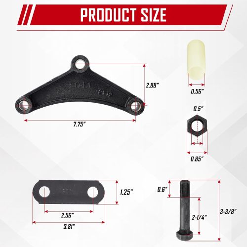 Trailer Shackle Kit, Tandem Trailer Axle Shackle Kit for Double Eye Springs (3.5K -5.2K Axles)