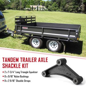 Trailer Shackle Kit, Tandem Trailer Axle Shackle Kit for Double Eye Springs (3.5K -5.2K Axles)