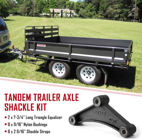 Trailer Shackle Kit, Tandem Trailer Axle Shackle Kit for Double Eye Springs (3.5K -5.2K Axles)