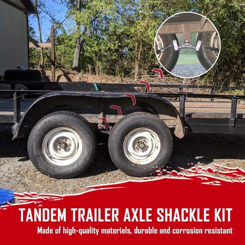 Trailer Shackle Kit, Tandem Trailer Axle Shackle Kit for Double Eye Springs (3.5K -5.2K Axles)