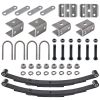 25-1/4 Leaf Spring with 5-1/2 U Bolts Trailer Axle Suspension Kit Fit for 3500lb Round Axle (Shackle Strap+Hanger+Leaf Spring+U-Bolt)