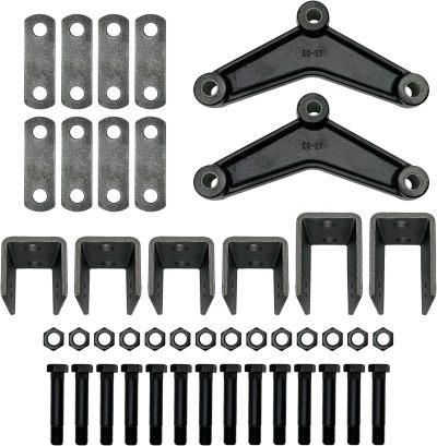 Tandem Axle Trailer Double Eye Leaf Spring Suspension Hanger Kit - 2,000-7,000 lbs (Tandem Axle)