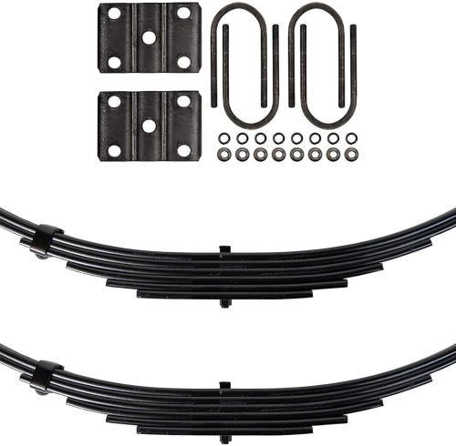 The Trailer Parts Outlet - Trailer 6 Leaf Double Eye Spring Suspension Kit for 3" Tube 7000 lb Axles