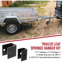 Trailer Leaf Springs Hanger Kit for Double Eye Springs Single Axle Suspension (2,000-7,000 lb Axles)