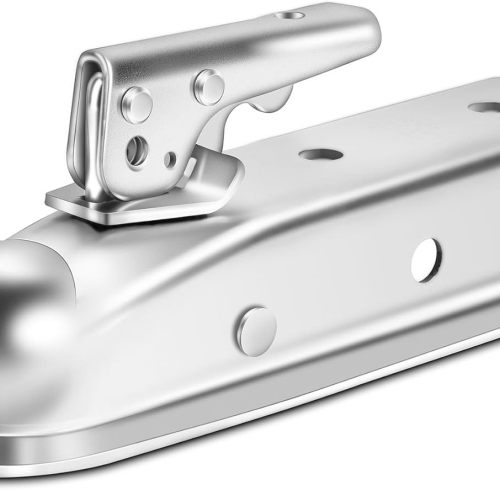 Straight Trailer Tongue Coupler for 2" Ball, 2" Channel Width Trailer Coupler 3,500LBS