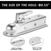 Straight Trailer Tongue Coupler for 2" Ball, 2" Channel Width Trailer Coupler 3,500LBS