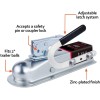Straight Trailer Coupler 2" Ball 2" Channel Width 3500 LBSTrailer Tongue Coupler with handle