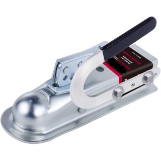 Straight Trailer Coupler 2" Ball 2" Channel Width 3500 LBSTrailer Tongue Coupler with handle