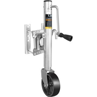 1000 lbs Trailer Jack with Wheel, Heavy Duty Swivel Boat Trailer Jack Single Whee, 10" Lift, Bolt-on Trailer Tongue Jack for RV Boat