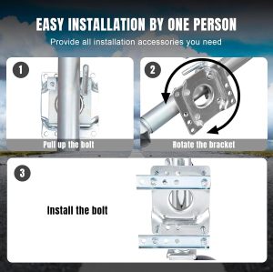 1000 lbs Trailer Jack with Wheel, Heavy Duty Swivel Boat Trailer Jack Single Whee, 10