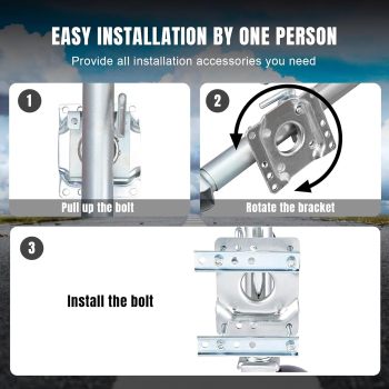 1000 lbs Trailer Jack with Wheel, Heavy Duty Swivel Boat Trailer Jack Single Whee, 10