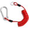 Trailer Cable - Heavy Duty Steel Wire Coiled Safety Cables Strap for RV Towing Trailer - Stainless Steel Spring Towing Coil for Enhanced Durability - Extends up to 6ft