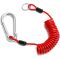 Trailer Cable - Heavy Duty Steel Wire Coiled Safety Cables Strap for RV Towing Trailer - Stainless Steel Spring Towing Coil for Enhanced Durability - Extends up to 6ft