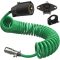Trailer Cable - Heavy Duty Steel Wire Coiled Safety Cables Strap for RV Towing Trailer - Stainless Steel Spring Towing Coil for Enhanced Durability - Extends up to 6ft