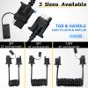 7.5ft 4 Pin Flat Trailer Wire Extension Coiled Cable, 4 Way Vehicle-Side and Trailer-Side Trailer Wiring Harness Adapter, Heavy Duty Jacketed Cable Trailer Light Extension Cord 7.5 Feet 90 Inch
