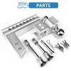 Adjustable Trailer Hitch - 8 Inch Drop Hitch (Fits 2-Inch Receiver), 12,500 LBS GTW Aluminum Tow Hitch, (2" & 2-5/16") Chrome Plated Steel Ball Mount & Anti-Theft Locking Hitch Pins