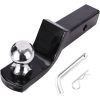 2-Inch Trailer Hitch Ball Mount, Heavy-Duty Steel, 7,500 lbs Capacity, 2" Drop, 3/4" Rise, 2" Trailer Ball & 5/8" Hitch Pin Included