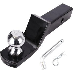 2-Inch Trailer Hitch Ball Mount, Heavy-Duty Steel, 7,500 lbs Capacity, 2" Drop, 3/4" Rise, 2" Trailer Ball & 5/8" Hitch Pin Included