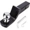2-Inch Trailer Hitch Ball Mount, Heavy-Duty Steel, 7,500 lbs Capacity, 2