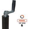 Top-Wind A-Frame Trailer Jack with a Rectangular Footpad | 5000lb Capacity A-Frame | Great for Trailers, Boats, Campers, & More