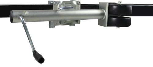 Trailer Jack with Dual Wheels - 26-1/2" to 38" Lift Swing Back - 1500 lbs. Capacity ,Zinc, Grey