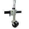 Trailer Jack with Dual Wheels - 26-1/2" to 38" Lift Swing Back - 1500 lbs. Capacity ,Zinc, Grey