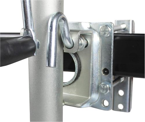 Trailer Jack with Dual Wheels - 26-1/2" to 38" Lift Swing Back - 1500 lbs. Capacity ,Zinc, Grey