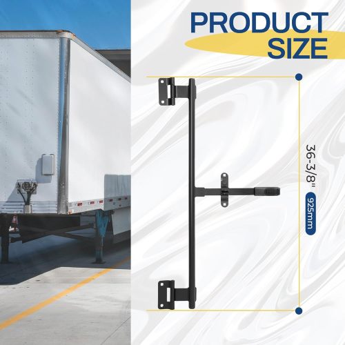 36" Trailer Cam Bar Compatible with Cargo Trailer Swing Door, Folding Ramp Door, RV Hauler Fold Down Door, Cargo Trailer Door Hinged Cam Bar Lock Trailer Door Latch Cam Bar Steel Black