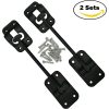 6" RV Door Holder - T Style Trailer Door Holder for RV Door Latches for Outside Door - Fits Camper, Trailer and Motorhome - Black 2 Pack with Hardware