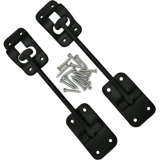 6" RV Door Holder - T Style Trailer Door Holder for RV Door Latches for Outside Door - Fits Camper, Trailer and Motorhome - Black 2 Pack with Hardware
