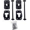 6" RV Door Holder - T Style Trailer Door Holder for RV Door Latches for Outside Door - Fits Camper, Trailer and Motorhome - Black 2 Pack with Hardware