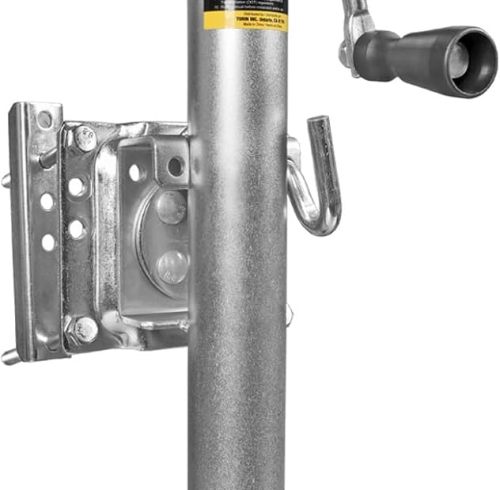 1 Torin Boat Trailer Jack with Dual Wheel: Heavy Duty Swing-Back Bolt-On Trailer Jack, 3/4 Ton (1,500 lb.) Capacity