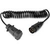 3M 7 Pin Trailer Light Board Extension Lead Coiled Cable with Male to Female Towing Adapter Plug Socket for Car Caravan Truck