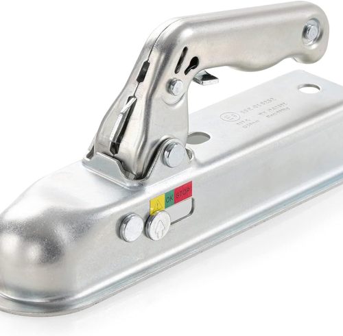 Trailer Hitch Trailer Coupling Heavy Duty Cast Steel Trailer Hitch for 50mm Tow Ball and 50mm Square Trailer Drawbar, Maximum load capacity 800kg