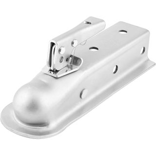 Heavy Duty Trailer Hitch, Trailer Coupling Connecting Hitch Pressed Steel Coupling Braked Drawbar Hitch Ball Universal Pressed Steel Tow Bar Hitch for Lightweight Trailers, Couples to 50mm Tow Balls