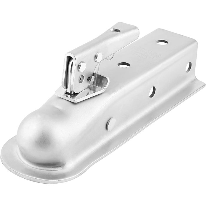Heavy Duty Trailer Hitch, Trailer Coupling Connecting Hitch Pressed Steel Coupling Braked Drawbar Hitch Ball Universal Pressed Steel Tow Bar Hitch for Lightweight Trailers, Couples to 50mm Tow Balls