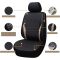 ATSC-4076 Universal Leather Car Seat Full Set Black and Beige Car Seat Cover
