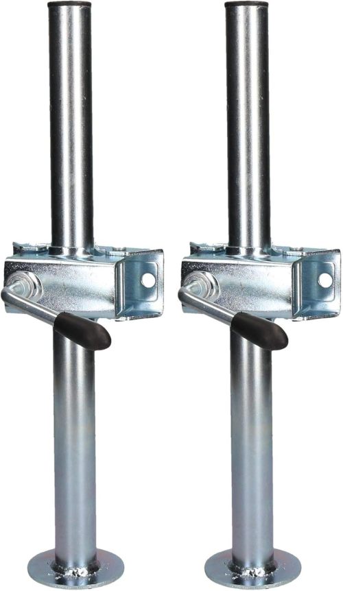 2 PACK 34mm Prop Drop Stand 460mm Long for Trailer Jockey Leg & Clamp