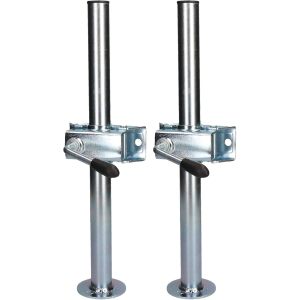 2 PACK 34mm Prop Drop Stand 460mm Long for Trailer Jockey Leg & Clamp