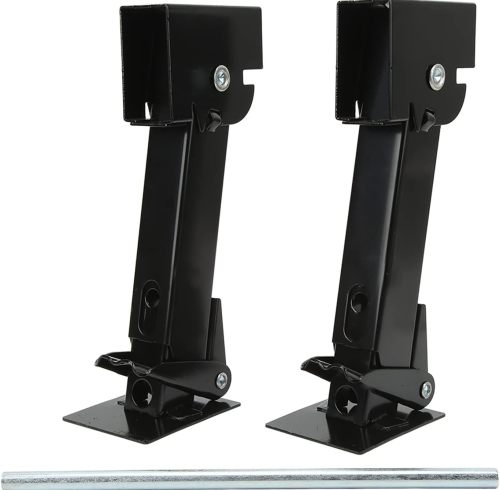 Trailer Stabilizer Jacks, 2Pcs Telescoping Trailer Swing Down Jacks RV Folding Legs Jack Parking Support, 11.4 to 17.9in, 1,000 lb. Capacity Each, for RV Camper Trailer