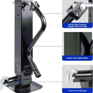 Heavy Duty Weld Square Tube Trailer Jack - 12.5