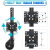 Trailer Jack with 6" Dual Wheels - Heavy Duty Swivel RV Boat Trailer Jack Included Bolt-on mounting Hardware, 12" Lift Capacity 2000 LBS