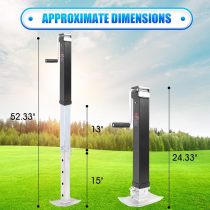 Weld Square Trailer Jack - Heavy Duty Swivel RV Boat Weld SquareTrailer Jack, 15