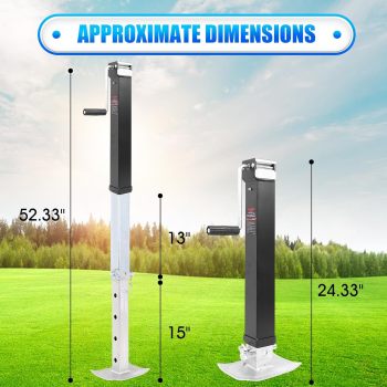 Weld Square Trailer Jack - Heavy Duty Swivel RV Boat Weld SquareTrailer Jack, 15